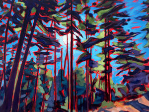 Ponderosa Pine tree painting