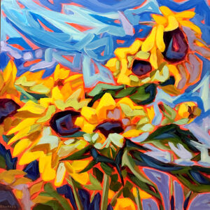 Free Flowin' sunflower painting